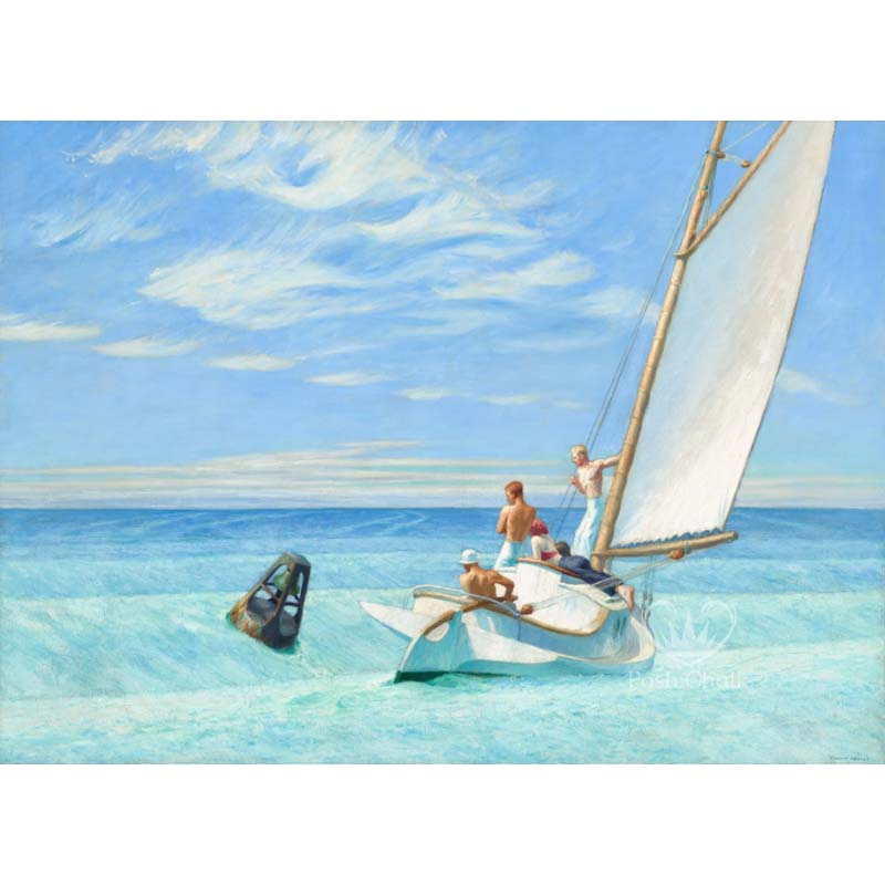 Carta da Découpage "Blue Sailing" in Carta di Riso Posh chalk 58x81 cm