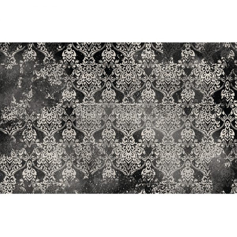 Carta da Découpage "DARK DAMASK" in Tessuto 48x76cm