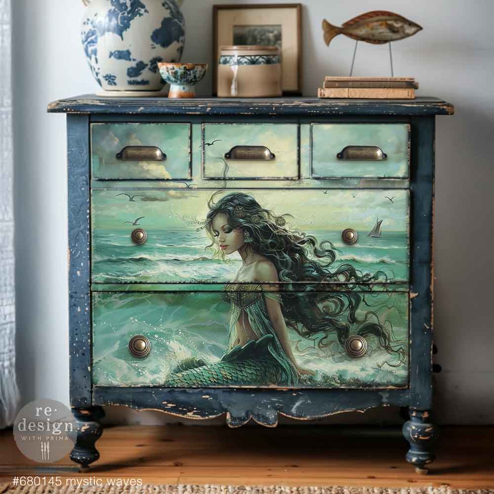 Carta da Decoupage Fiber “Mystic Waves" 1 foglio A1 - Image 2
