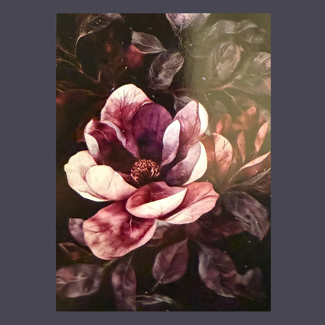 Carta da Decoupage Fiber “Violet bloom” 1 foglio A1