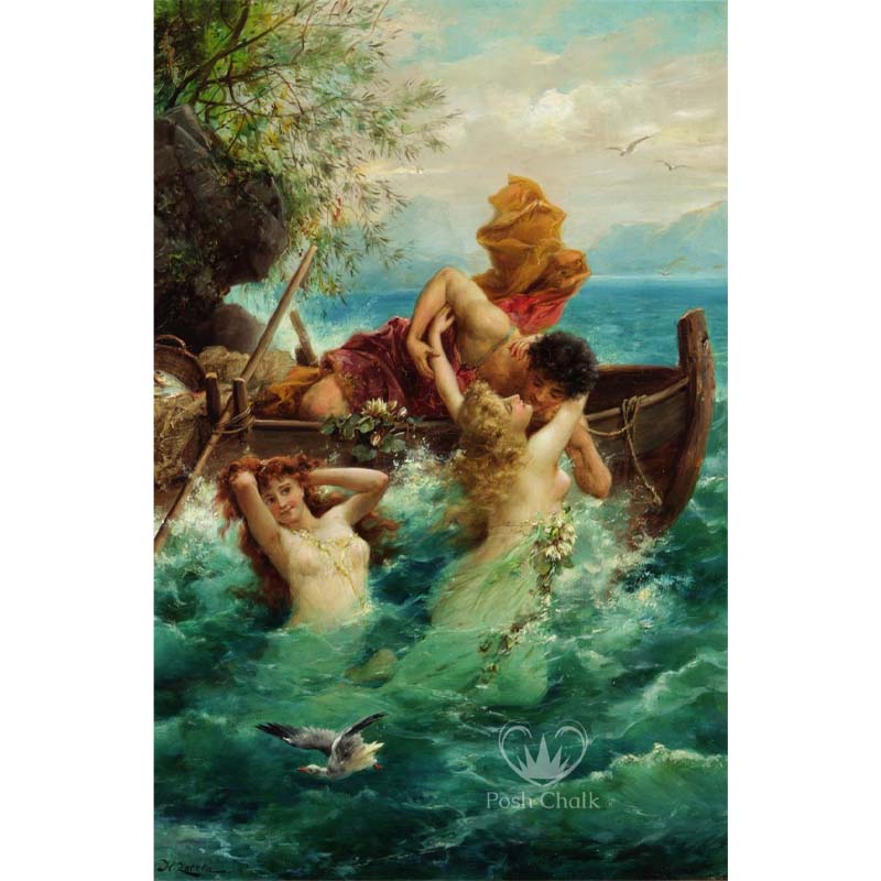 Carta da Découpage "Fisherman's Frolic" in Carta di Riso Posh chalk 58x81cm