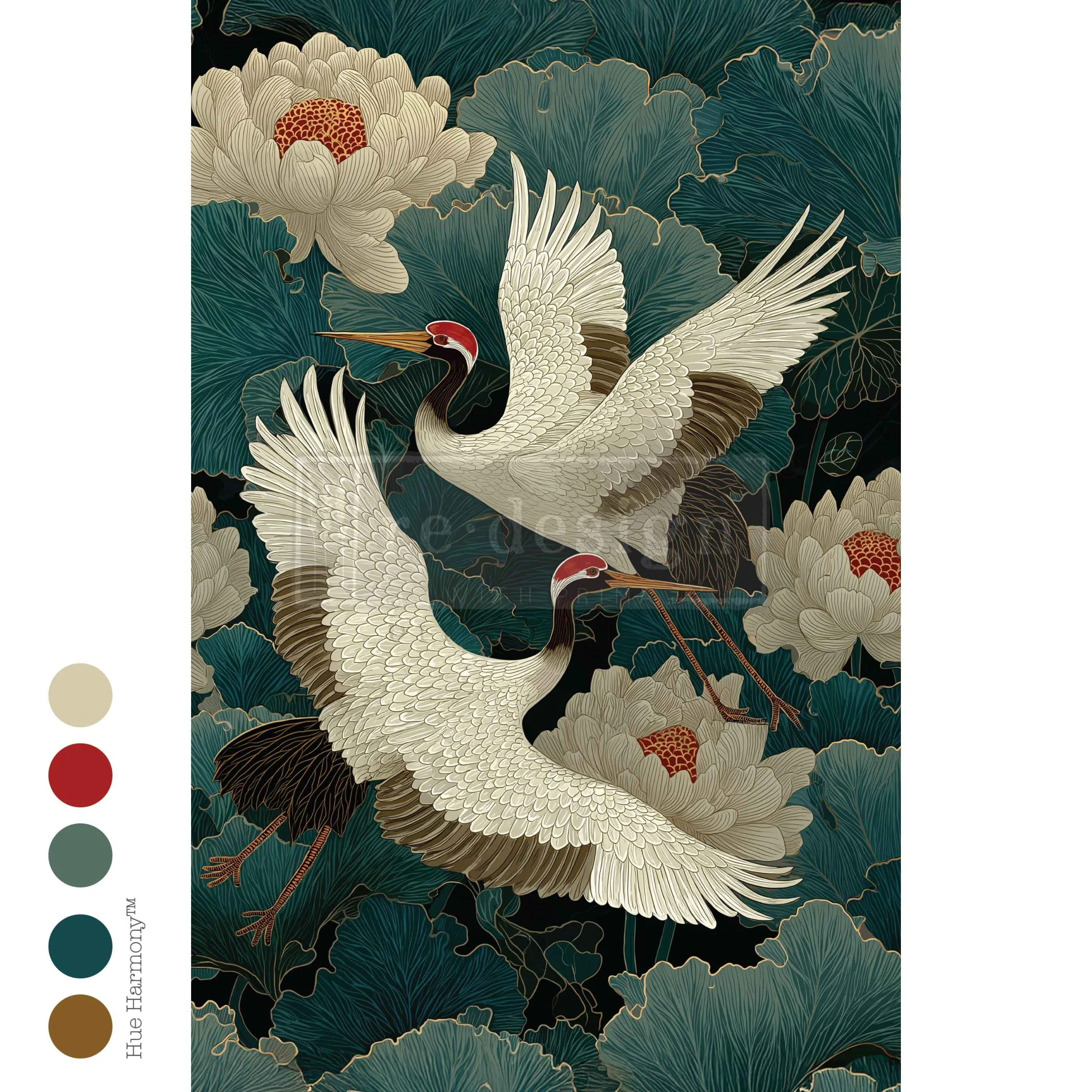Carta da Decoupage in tessuto “Grace In Flight” 49,5x76 cm
