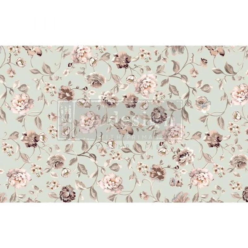Carta da Découpage "NEUTRAL FLORAL" in Tessuto 48x76cm