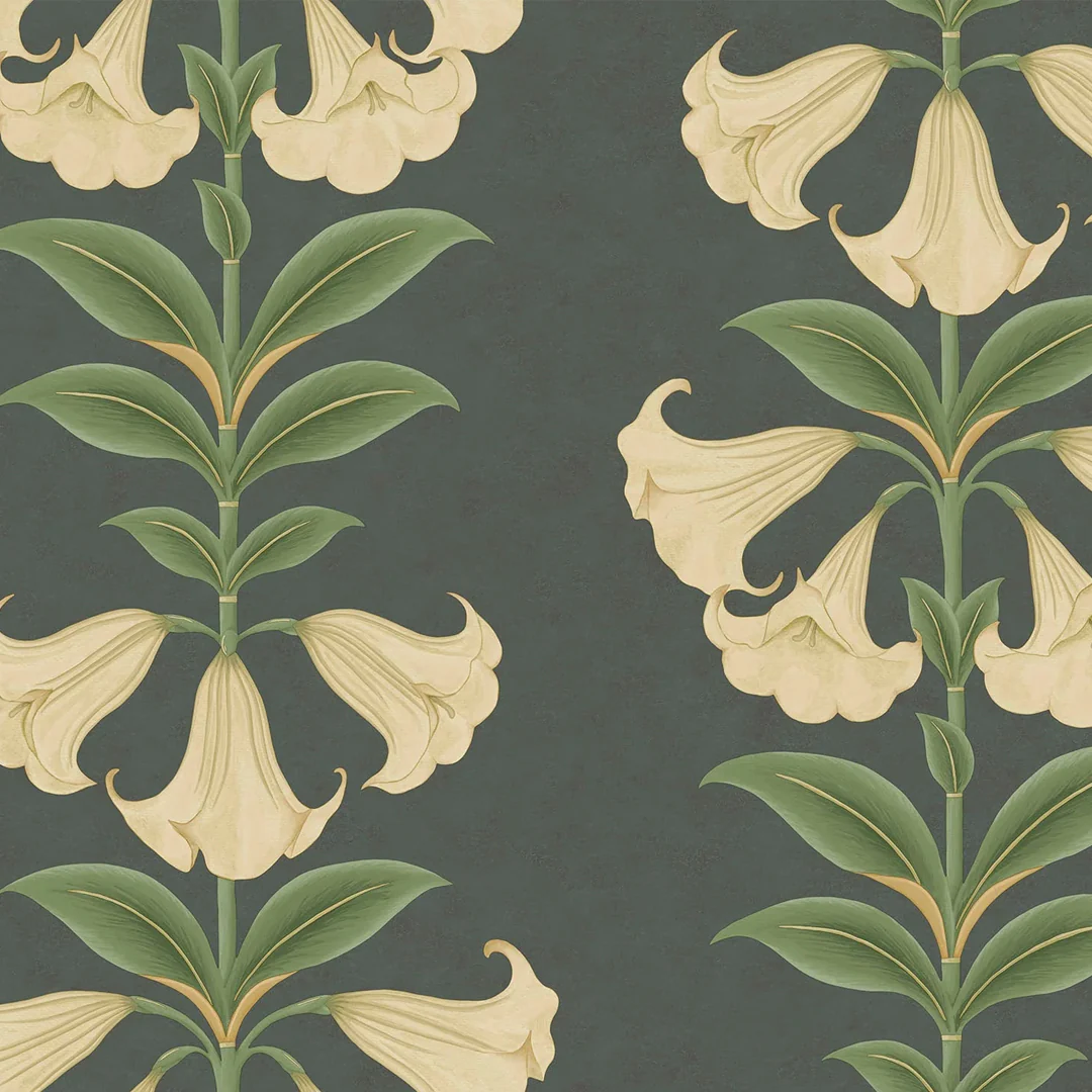 Carta da Parati “Angel’s Trumpet bejge e verde oliva” Seville | COLE & SON