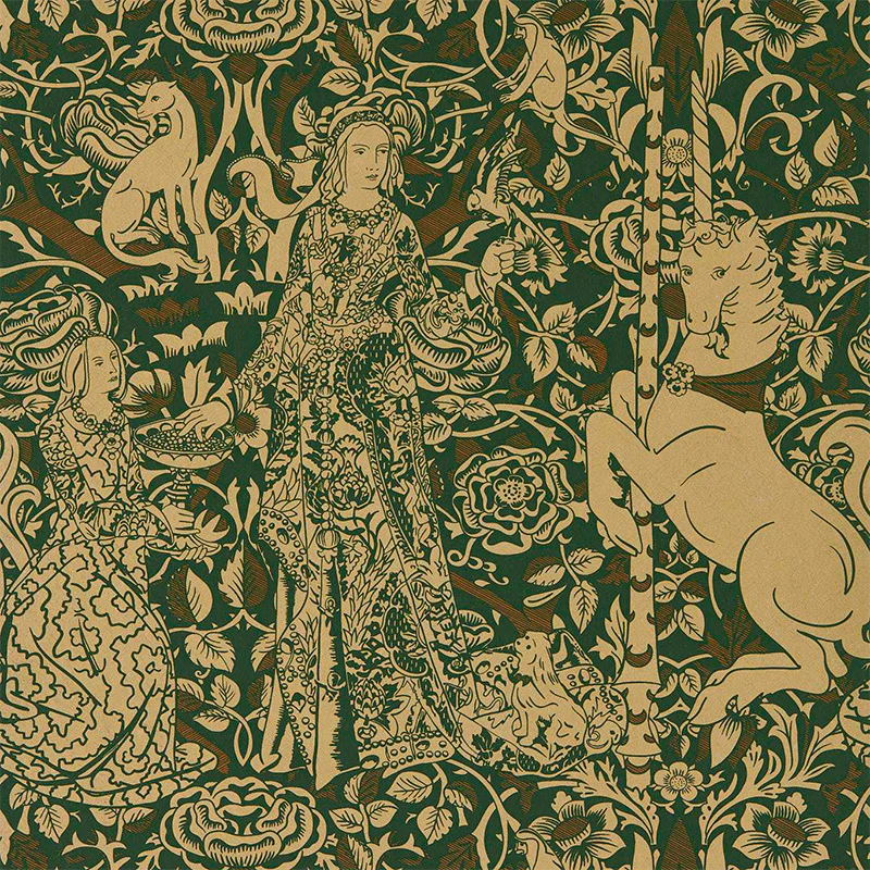 Carta da parati "AURELIA'S GRAIL GOBELIN GREEN/BRONZE" - GILES DEACON - SANDERSON