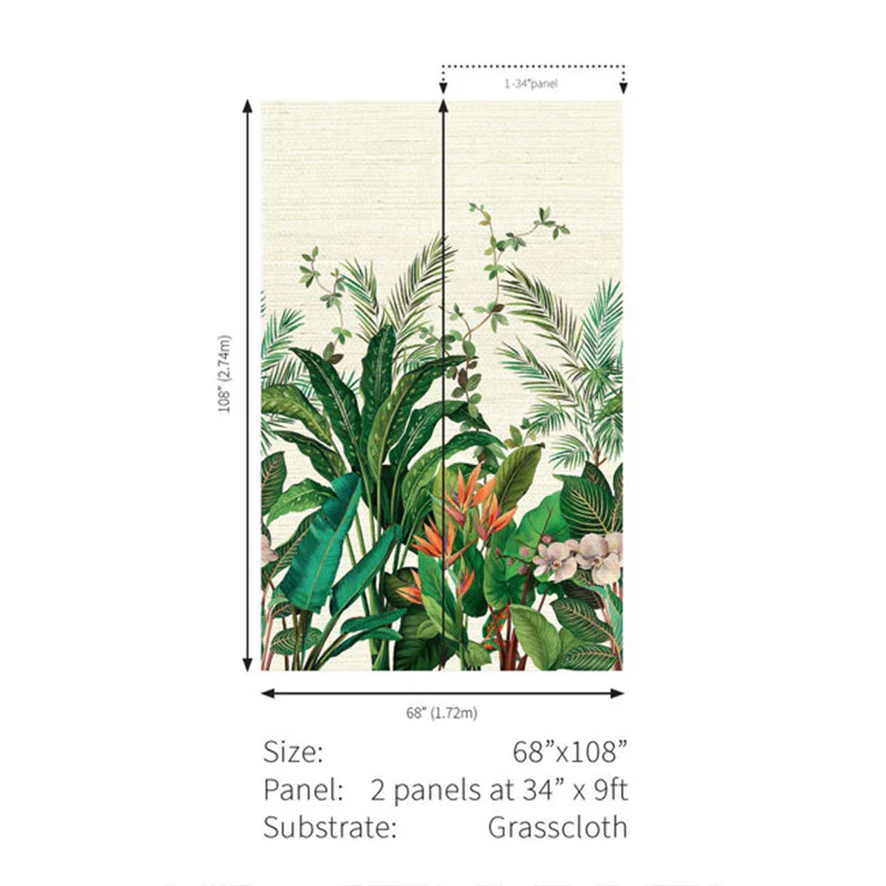 Carta da parati - "Bird of Paradise Mural - Natural" | WALLQUEST - DAISY BENNETT - Image 2