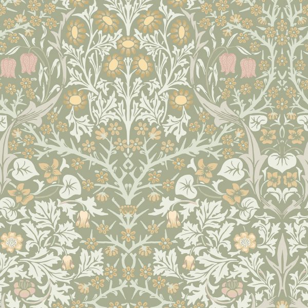 Carta da Parati "Blackthorn Sage" Morris at home