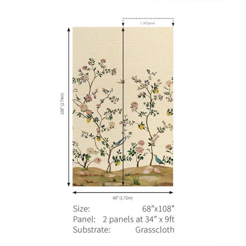 Carta da parati - "Blossom Mural - Gold Metallic" | WALLQUEST - DAISY BENNETT - Image 3