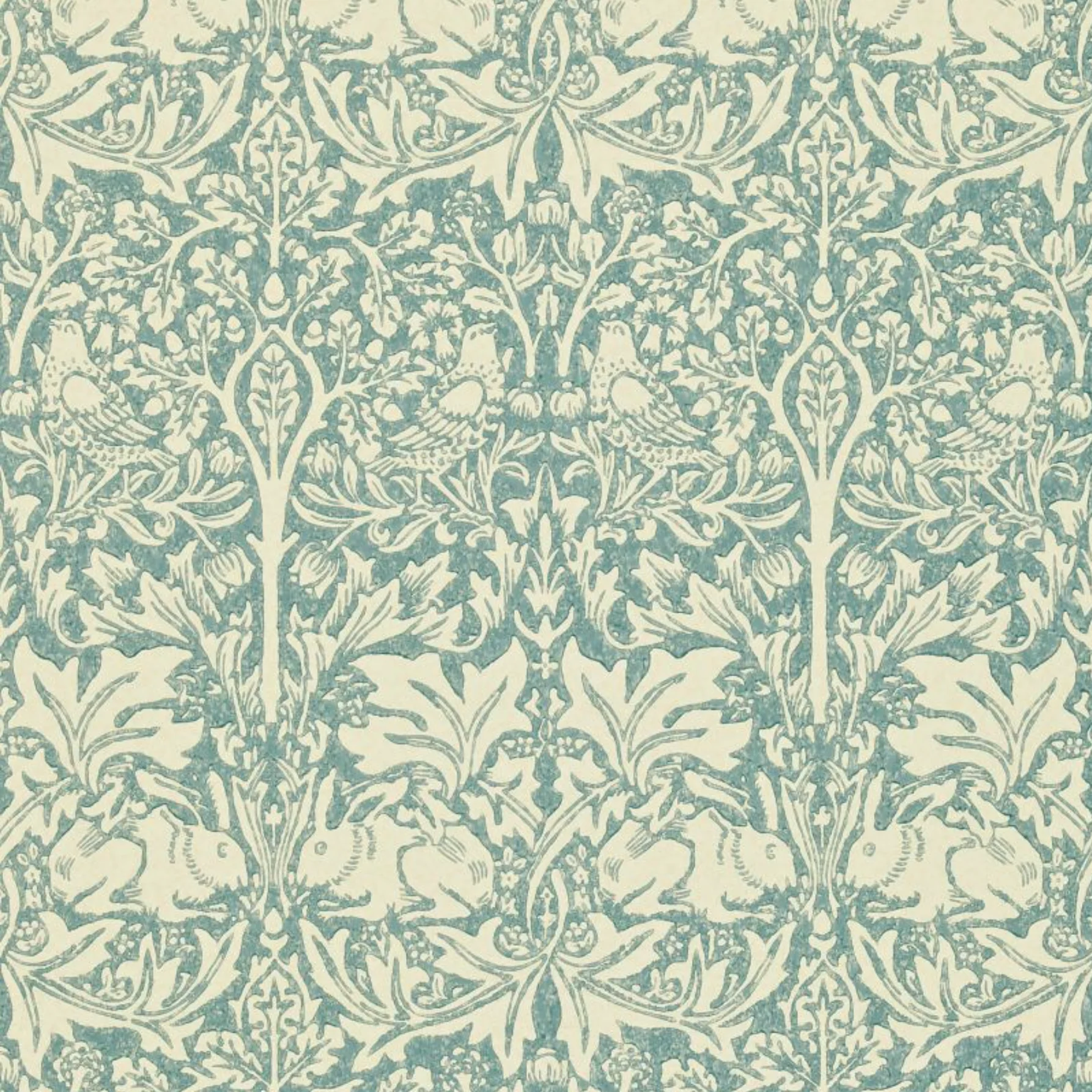 Carta da parati “Brer Rabbit” verde, catalogo Morris & Friends a metraggio o rotolo