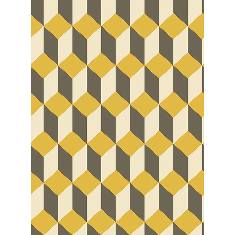 Carta da Parati “DELANO Yellow, White & Soot” | COLE & SON