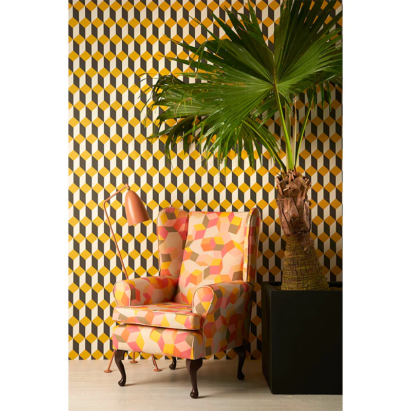 Carta da Parati “DELANO Yellow, White & Soot” | COLE & SON - Image 3
