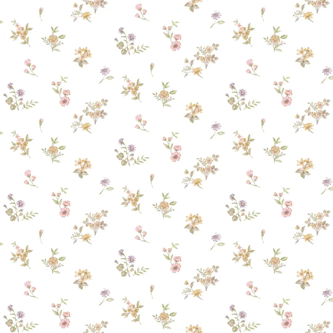 Carta da parati "Fiori sparsi viola" a metraggio o rotolo