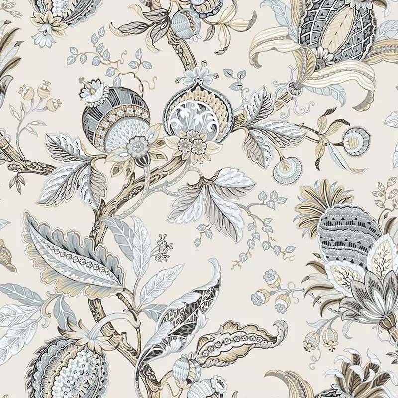 Carta da parati "Fleur Raffinée Gris", a metraggio o rotolo