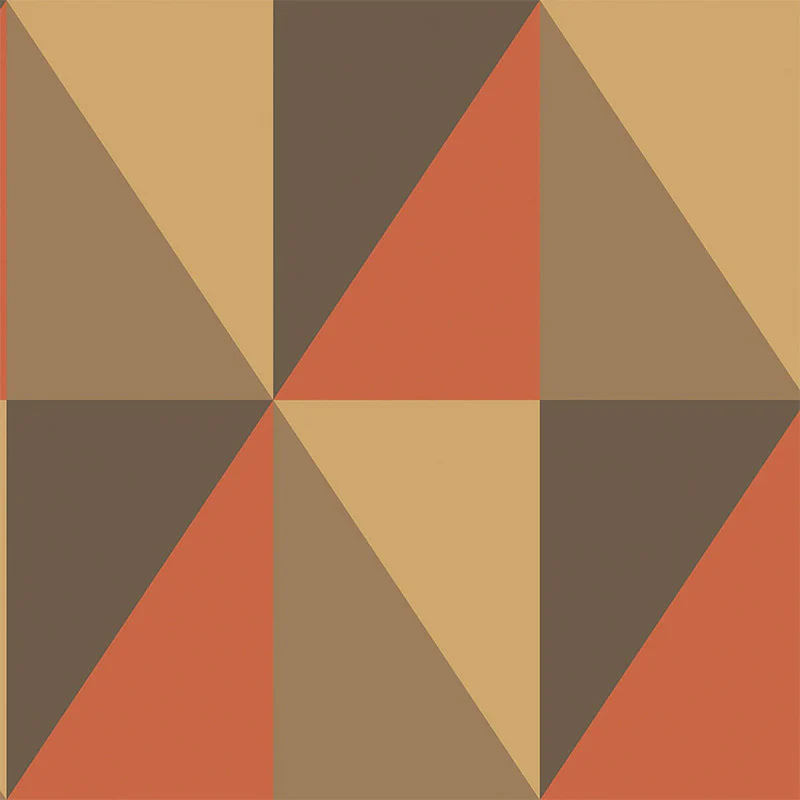 Carta da Parati “GEOMETRIC Apex Grand Red, Sand & Soot” | COLE & SON
