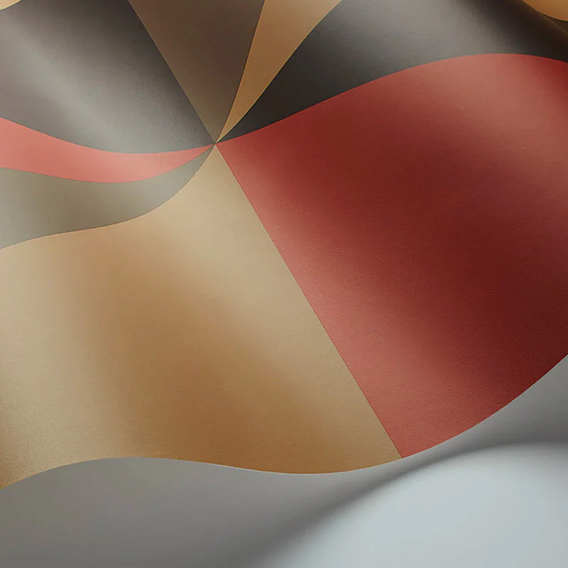 Carta da Parati “GEOMETRIC Apex Grand Red, Sand & Soot” | COLE & SON - Image 2