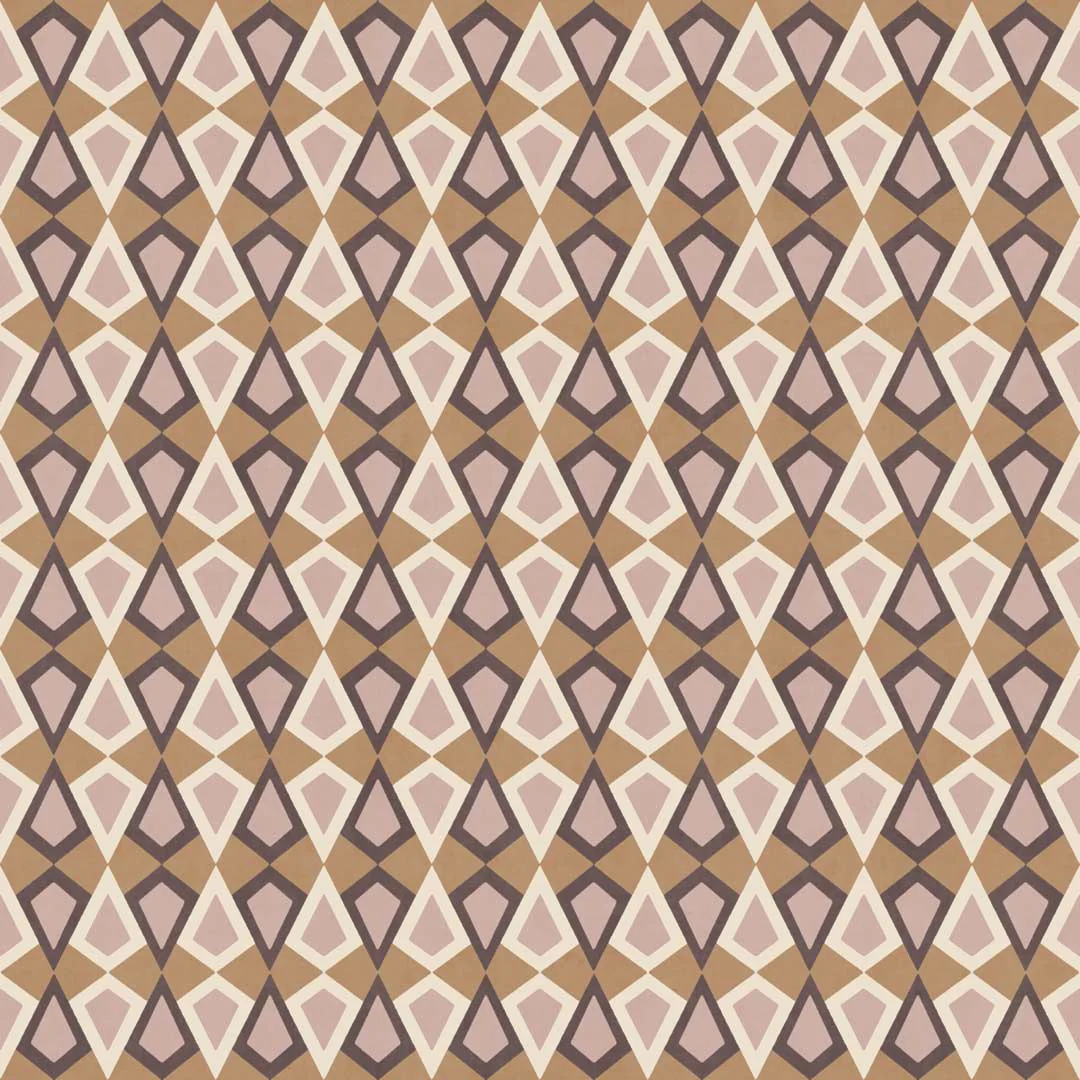 Carta da parati "Geometrie Pastello marrone e rosa" a metraggio o rotolo