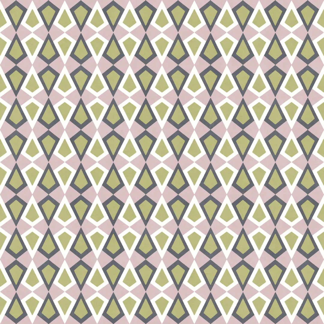 Carta da parati "Geometrie Pastello rosa e verde" a metraggio o rotolo