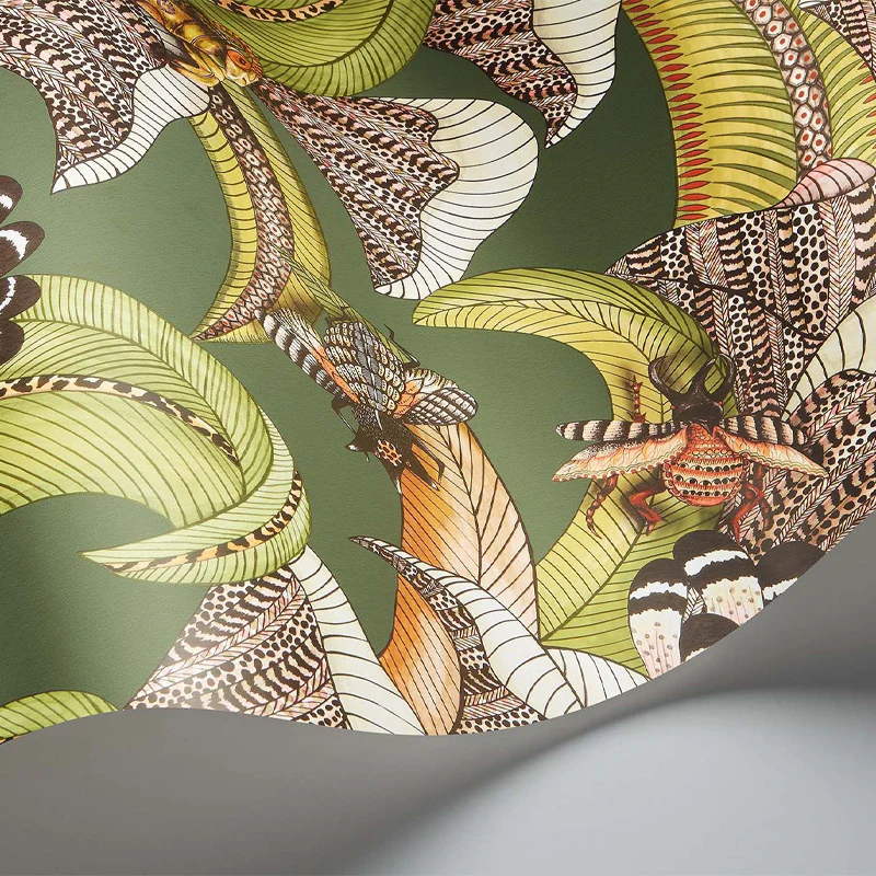 Carta da Parati "HOOPOE LEAVES VERDE" Jabula-Ardmore | COLE & SON - Image 2