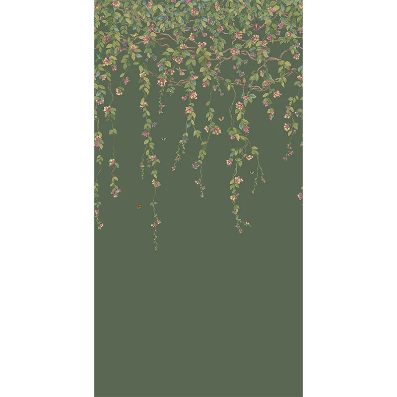 Carta da Parati "Hummingbirds Flora Fuchsia on Racing Green" Selection of Hummingbirds | COLE & SON