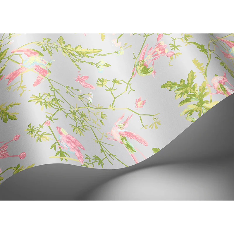 Carta da Parati "Hummingbirds Rose & Olive on Grey" Selection of Hummingbirds | COLE & SON - Image 2