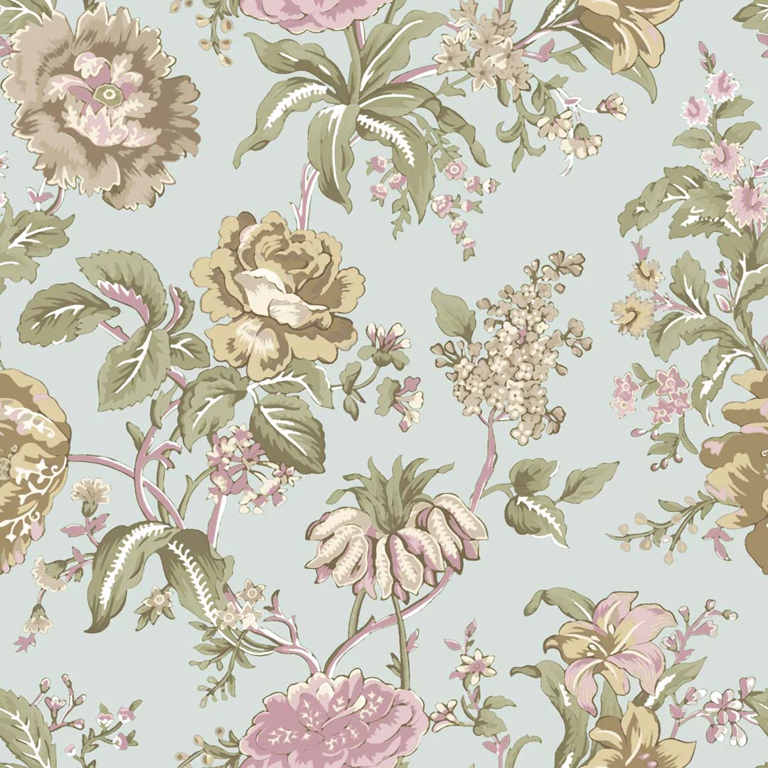 Carta da parati "I giardini botanici azzurri" a metraggio o rotolo