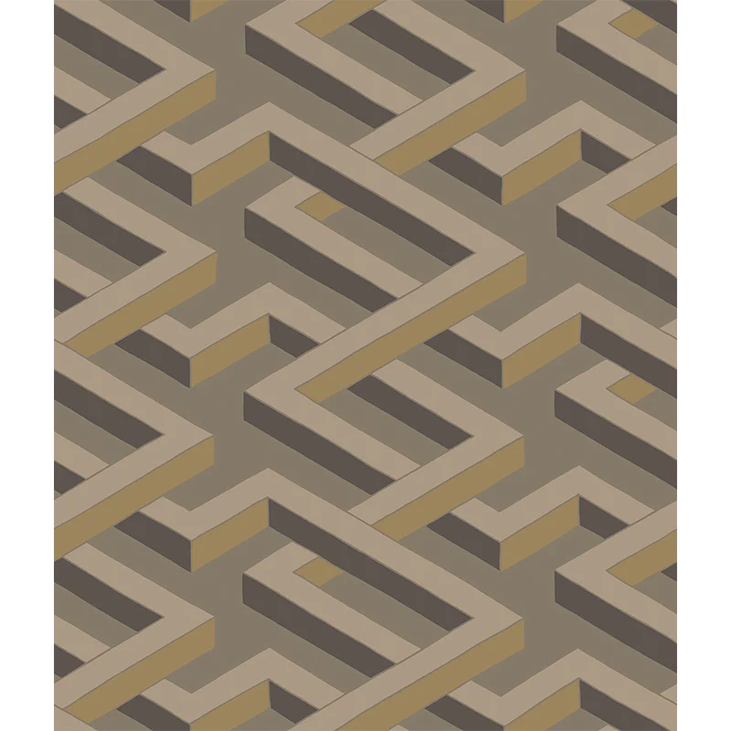 Carta da Parati “LUXOR Metallic Bronze on Dark Taupe” | COLE & SON