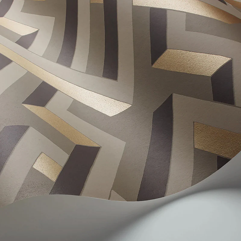 Carta da Parati “LUXOR Metallic Bronze on Dark Taupe” | COLE & SON - Image 2