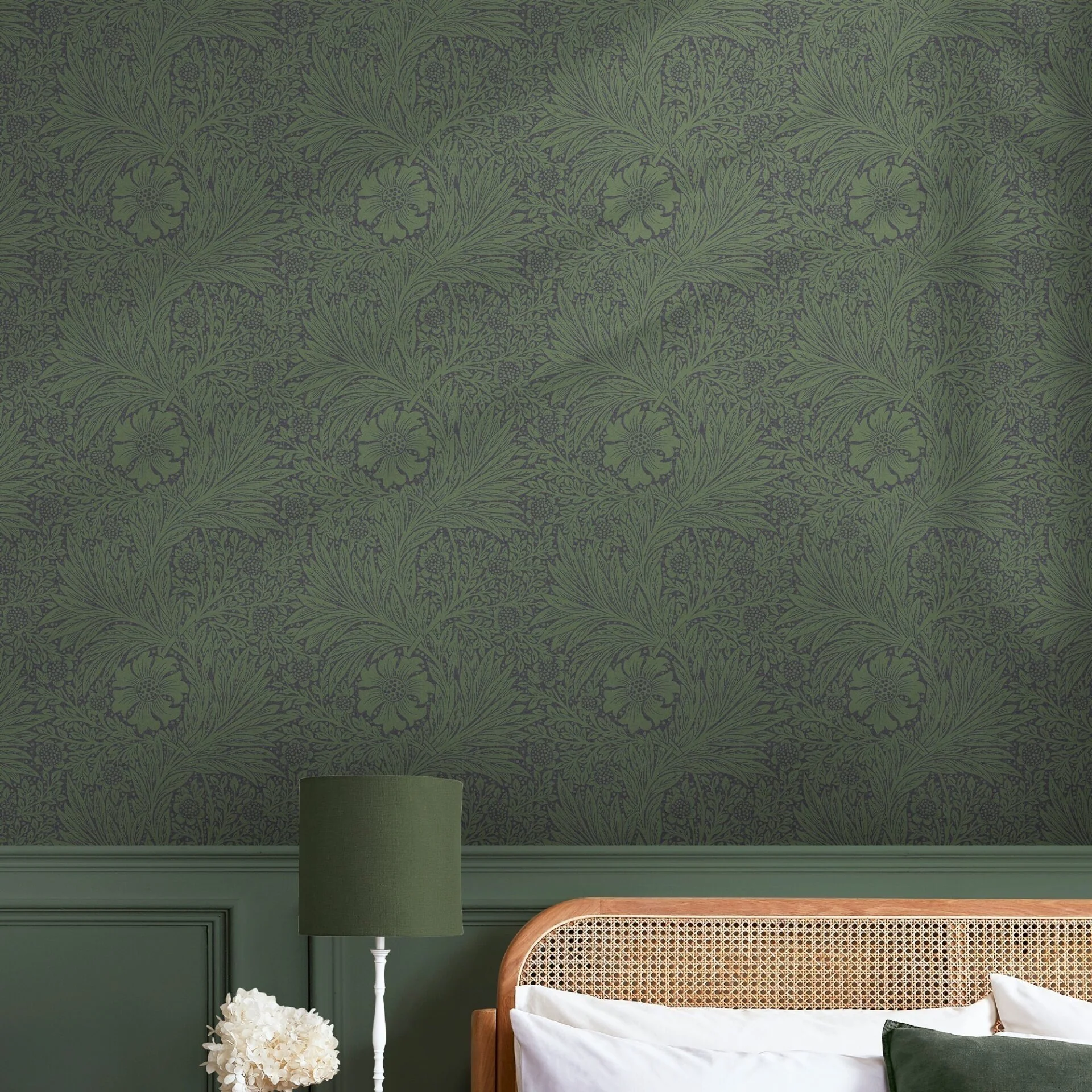 Carta da Parati "Marigold Fibrous Green" Morris at home - Image 2