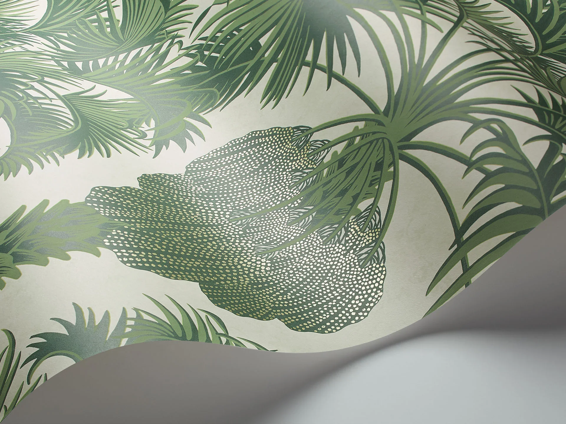 Carta da Parati "MARTYN LAWRENCE BULLARD" Hollywood palm verde e crema | COLE & SON - Image 2