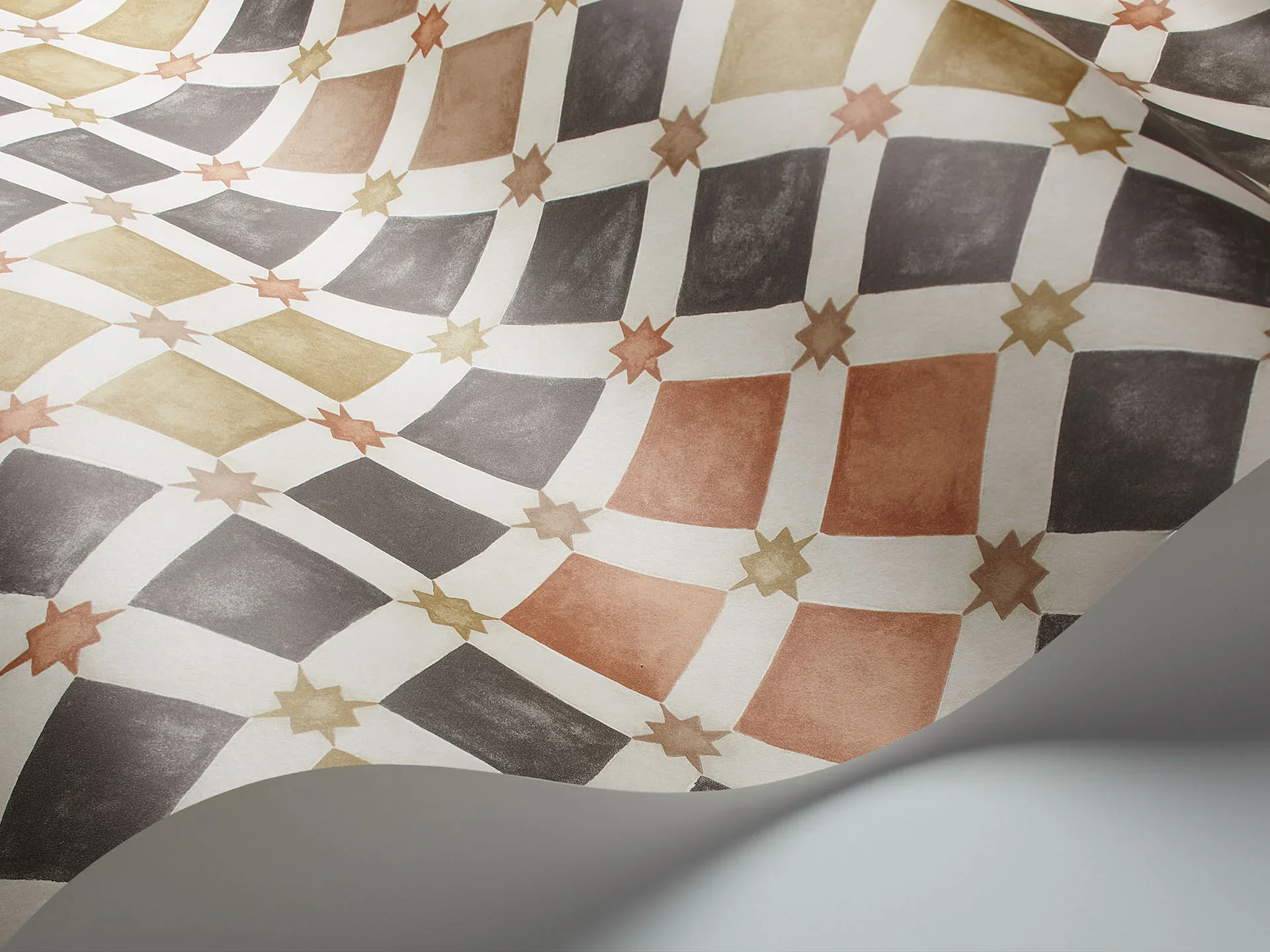 Carta da Parati "MARTYN LAWRENCE BULLARD" Zellige beige e arancio | COLE & SON - Image 2