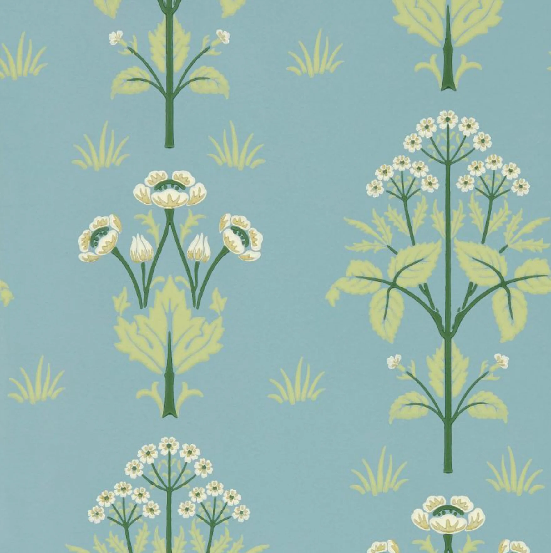 Carta da parati “Meadow Sweet” azzurro catalogo Morris & Friends a metraggio o rotolo