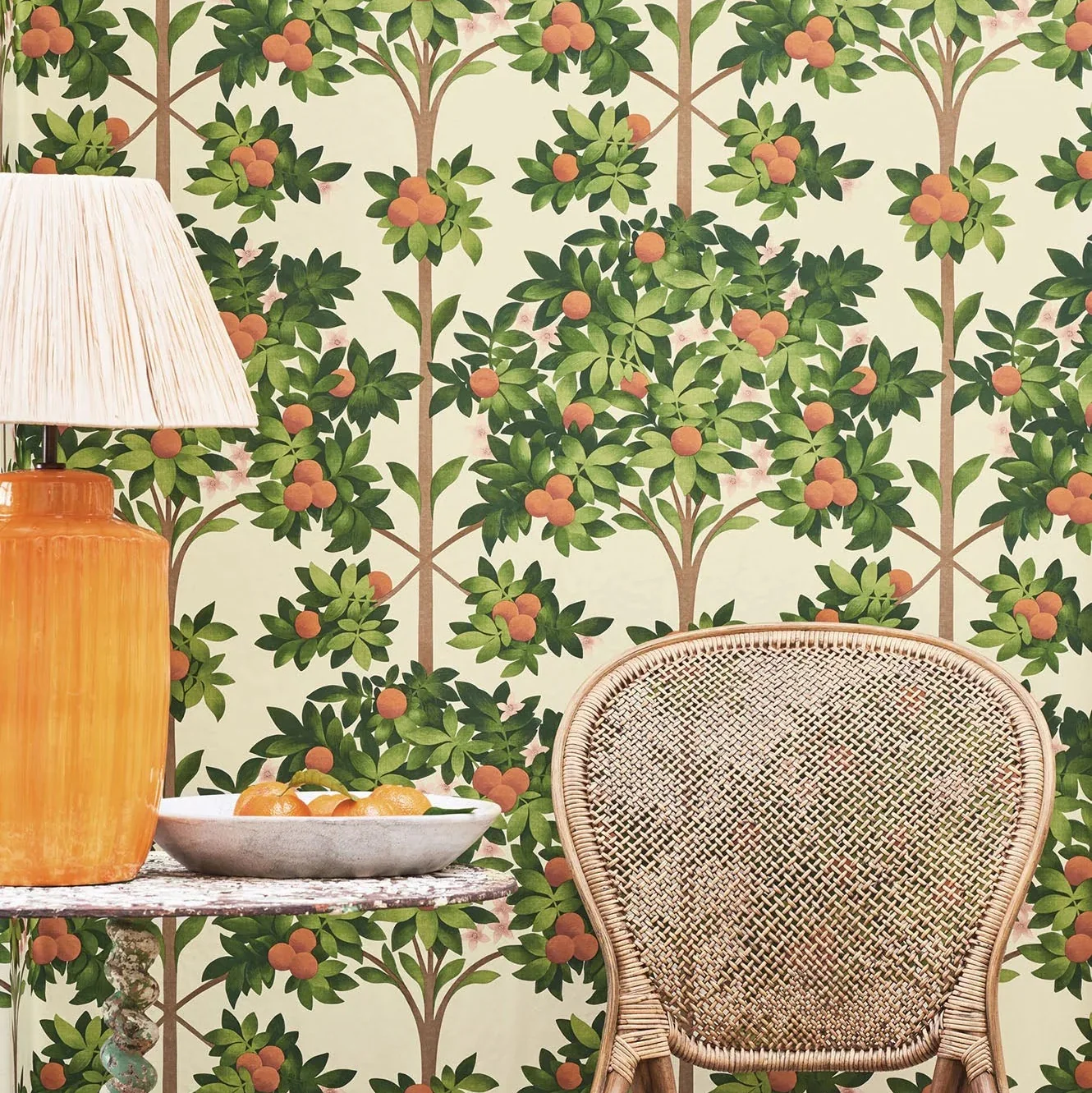 Carta da Parati “Orange blossom arancio e verde” | COLE & SON - Image 2