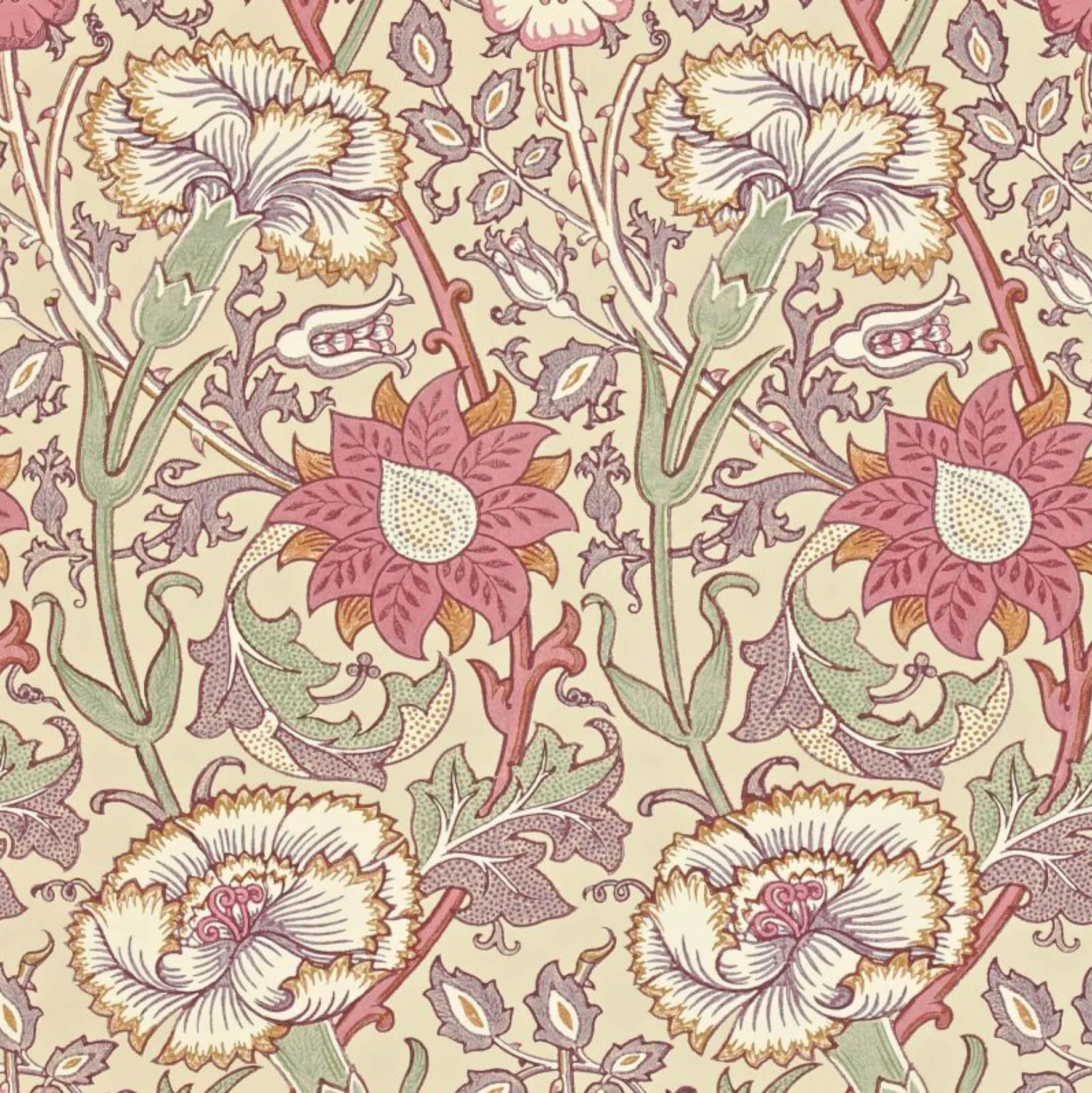 Carta da parati “Pink & Rose” rosa catalogo Morris & Friends a metraggio o rotolo