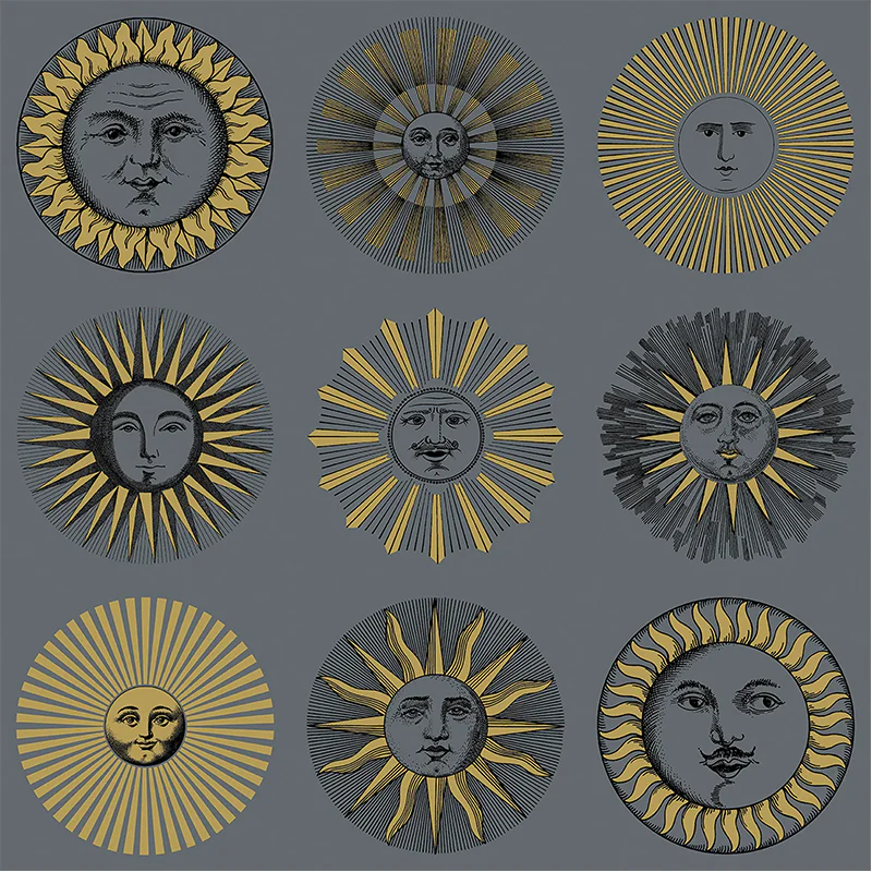 Carta da Parati "SOLI BLU & ORO" Fornasetti | COLE & SON