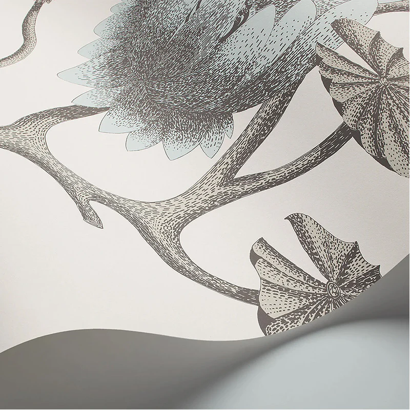 Carta da Parati "SUMMER LILY BIANCO & AZZURRO" The Contemporary | COLE & SON - Image 2