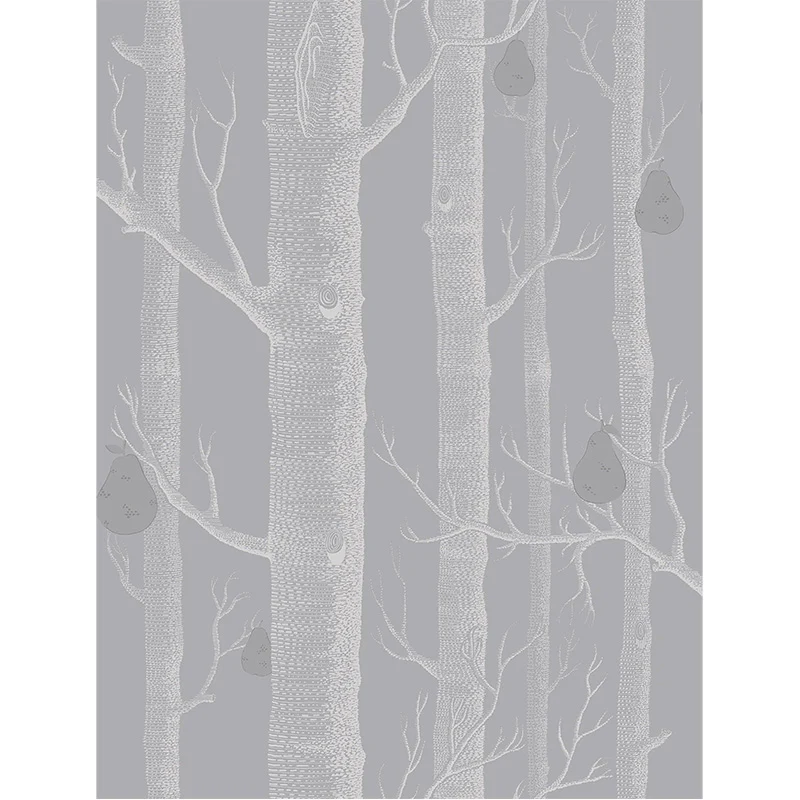 Carta da Parati "WOODS & PEARS GRIGIO & ARGENTO" The Contemporary | COLE & SON