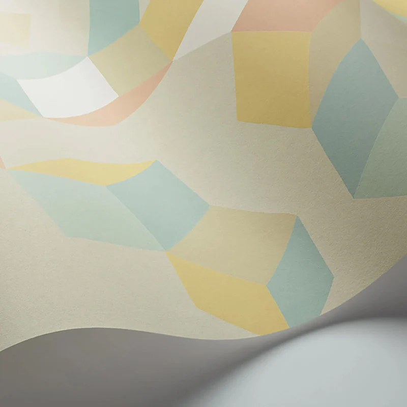 Carta da Parati “PUZZLE Duck Egg & Yellow on Cream” | COLE & SON - Image 2