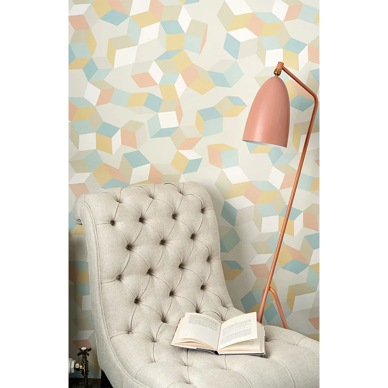 Carta da Parati “PUZZLE Duck Egg & Yellow on Cream” | COLE & SON - Image 3