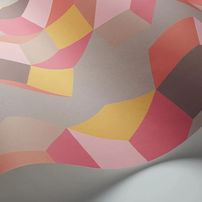 Carta da Parati “PUZZLE Fuchsia & Orange on Dove” | COLE & SON - Image 2