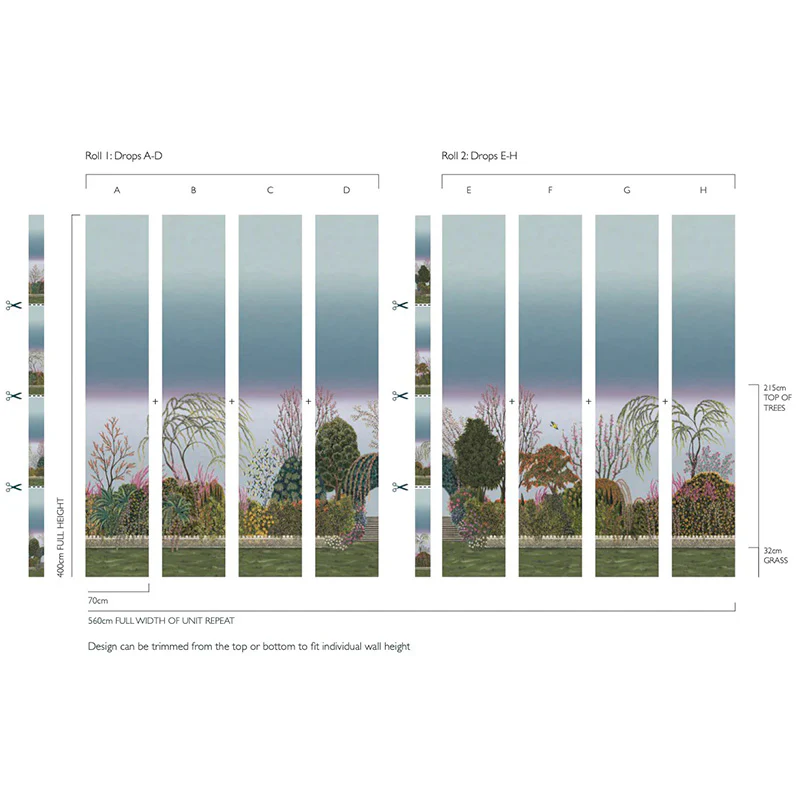 Carta da Parati "REVERIE Dusk" The Garden | COLE & SON - Image 5