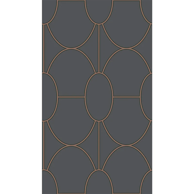 Carta da Parati “RIVIERA Metallic Bronze on Charcoal” | COLE & SON