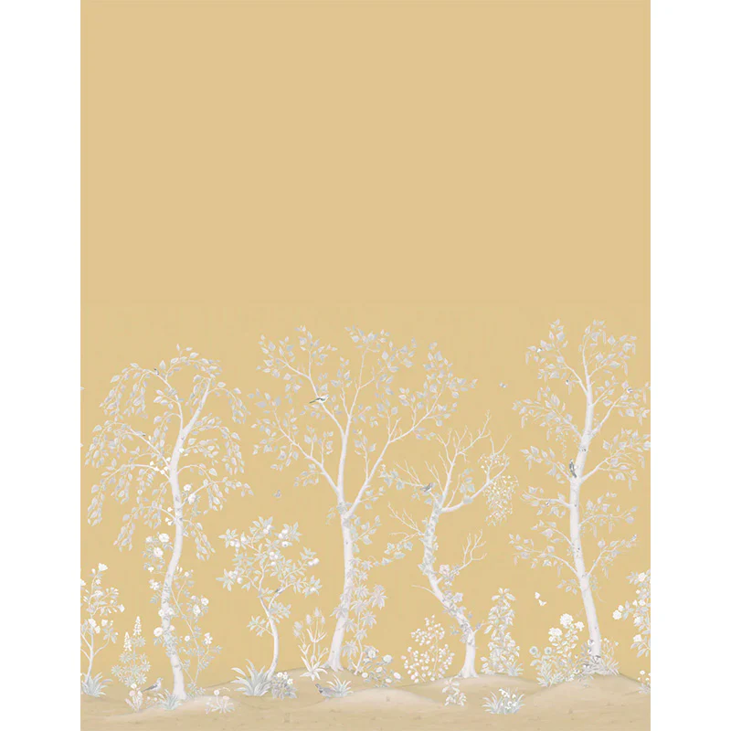 Carta da Parati "SEASONAL WOODS Gold Pearl" The Garden | COLE & SON