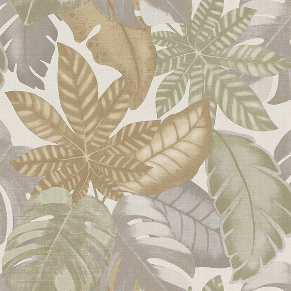 Carta da parati "Soft Feuillage Beige", a metraggio o rotolo