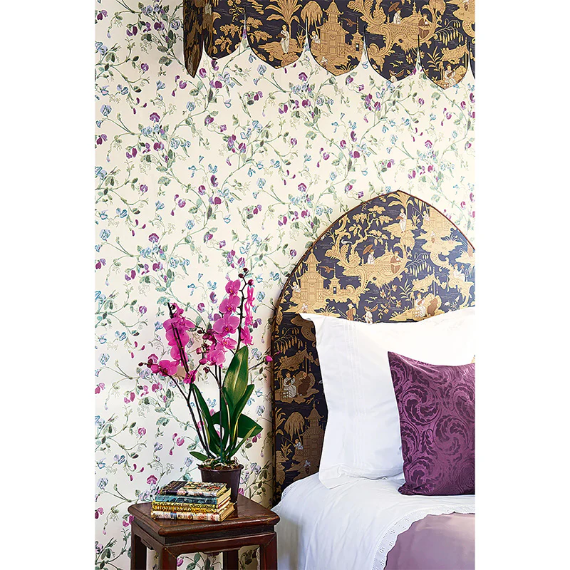 Carta da Parati "SWEET PEA Archive Anthology Mulberry & Sage on Cream" Botanical | COLE & SON - Image 3