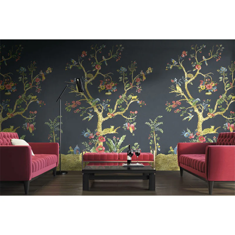 Carta da parati - "Tanzania Tree of Life Mural - Charcoal" | WALLQUEST - DAISY BENNETT - Image 2