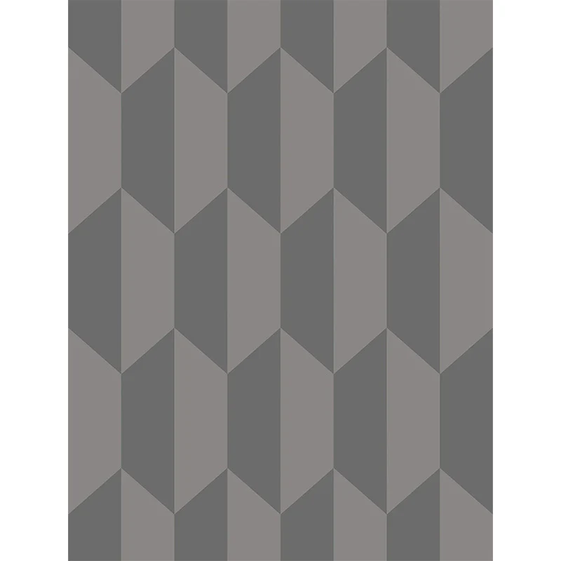 Carta da Parati “TILE Charcoal and Metallic Pewter” | COLE & SON