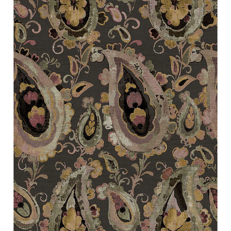 Carta da parati "Vintage Paisley Nero", a metraggio o rotolo