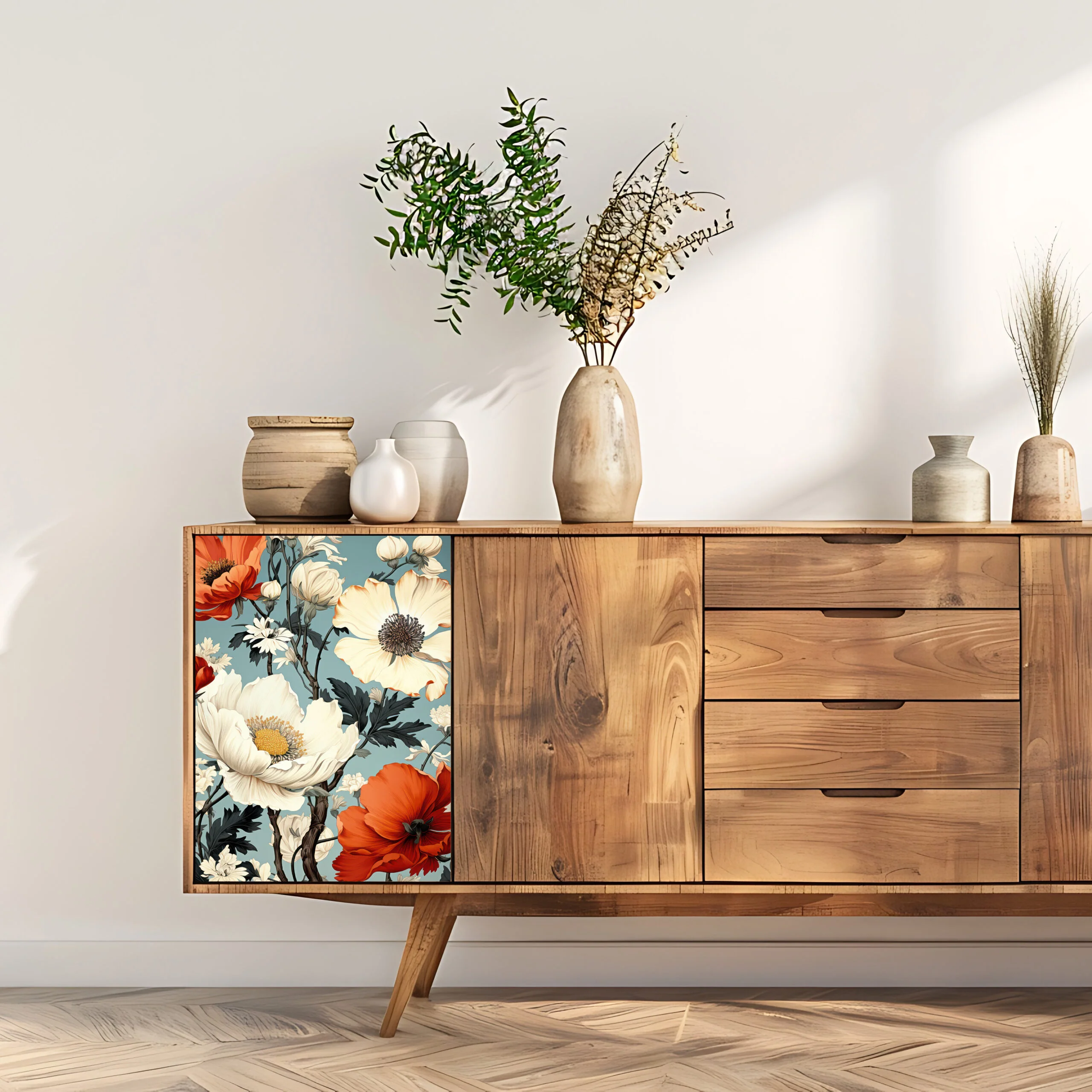 Dècoupage Modern Flora – Papaveri rosa - Image 2