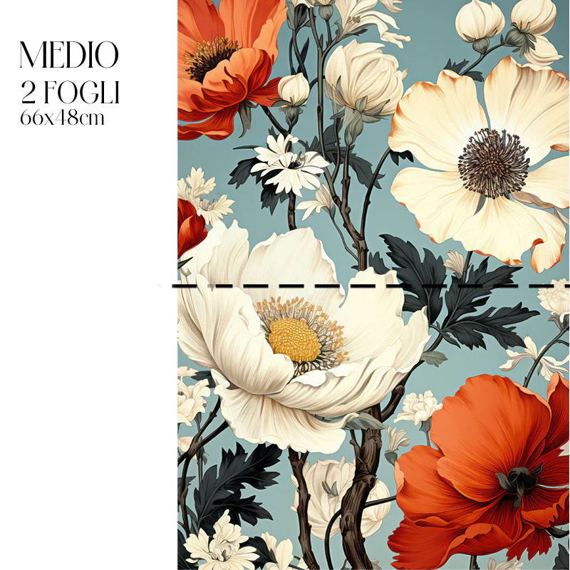 Dècoupage Modern Flora – Papaveri rosa - Image 3