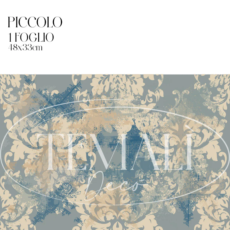 Découpage Tappezzeria - Damasco Moderno Blu - Image 3
